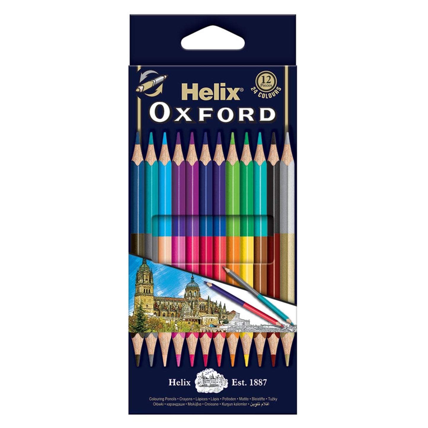 Helix Oxford Duo Colouring Pencils x 12