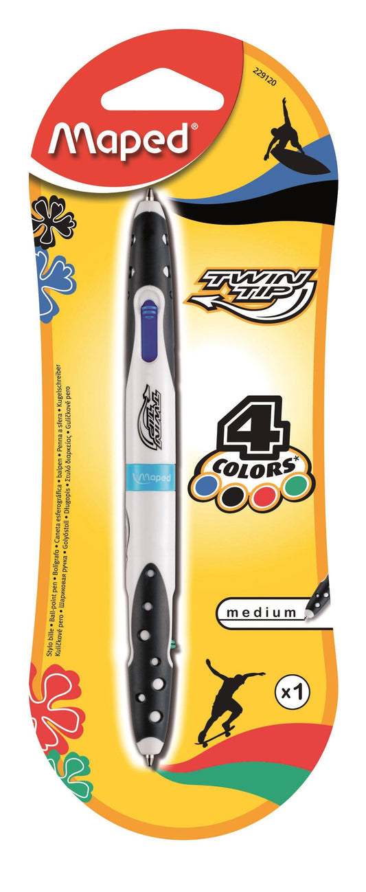 Twin Tip Ball Pen 4 Colours X 1