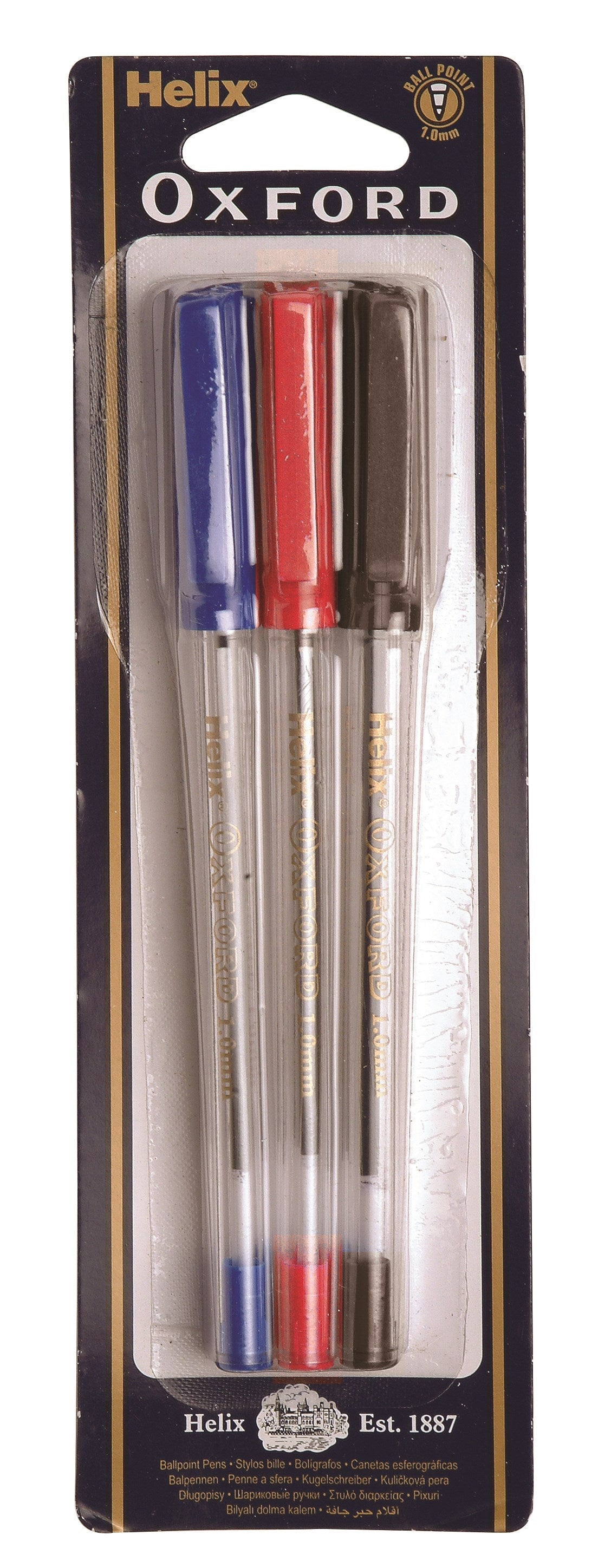 Oxford Stick Pen X 6 Assorted Colours
